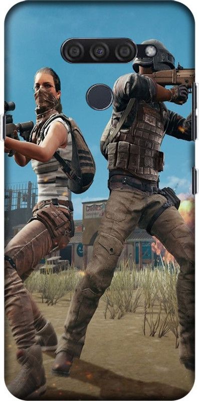 PNBEE Back Cover for LG K50, LMX520, LG Q60, LM-X525- PubG Print Mobile Case Cover  (Multicolor, Hard Case, Pack of: 1)