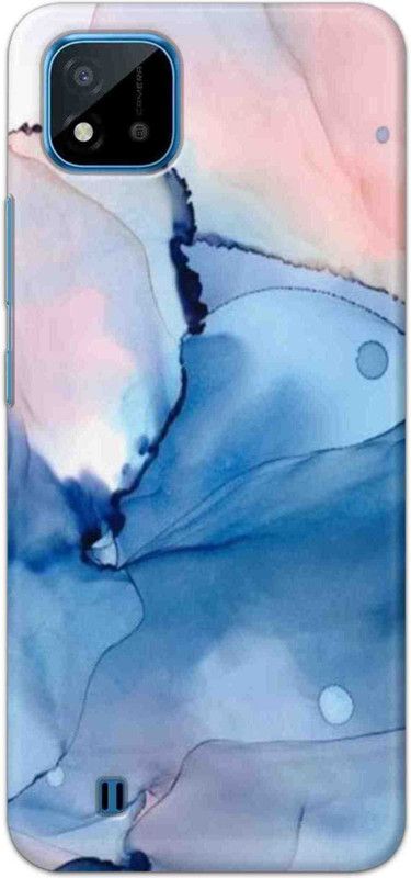 NDCOM Back Cover for Realme C20 Blue Marble Slimfit Printed  (Multicolor, Hard Case, Pack of: 1)
