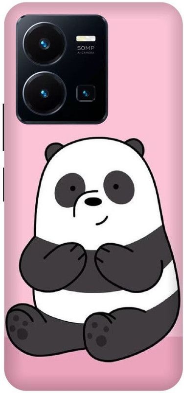 FRONK Back Cover for vivo Y22, V2207, OSO, PANDA, BHALU, BEER  (Pink, Hard Case, Pack of: 1)