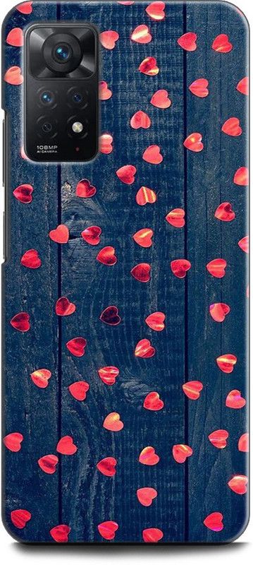 WallCraft Back Cover for REDMI Note 11 Pro Plus 5G HEARTS, LOVE, RED HEARTS, VALENTINES DAY, WOOD  (Multicolor, Dual Protection, Pack of: 1)