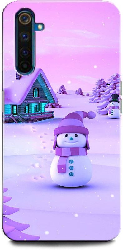 INDICRAFT Back Cover for Realme 6i, RMX2002 PINK NAVIDAD, HORIZON, FORZA, SNOW MAN, WINTER  (Multicolor, Hard Case, Pack of: 1)