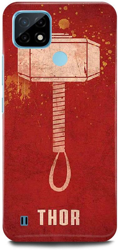 JUGGA Back Cover for Realme C21, RMX3201, THOR, AVENGER, HAMMER, AVENGERS  (Red, Hard Case, Pack of: 1)