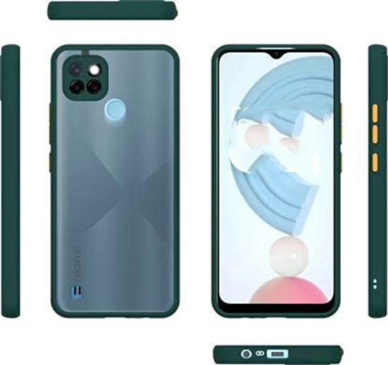ASMANTIC Back Cover for Realme C25Y  (Green, Pack of: 1)