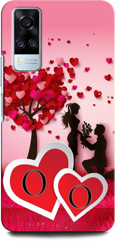 GRAFIQE Back Cover for VIVO Y53s OO, O LOVE O, O LETTER, OO NAME  (Multicolor, Shock Proof, Pack of: 1)