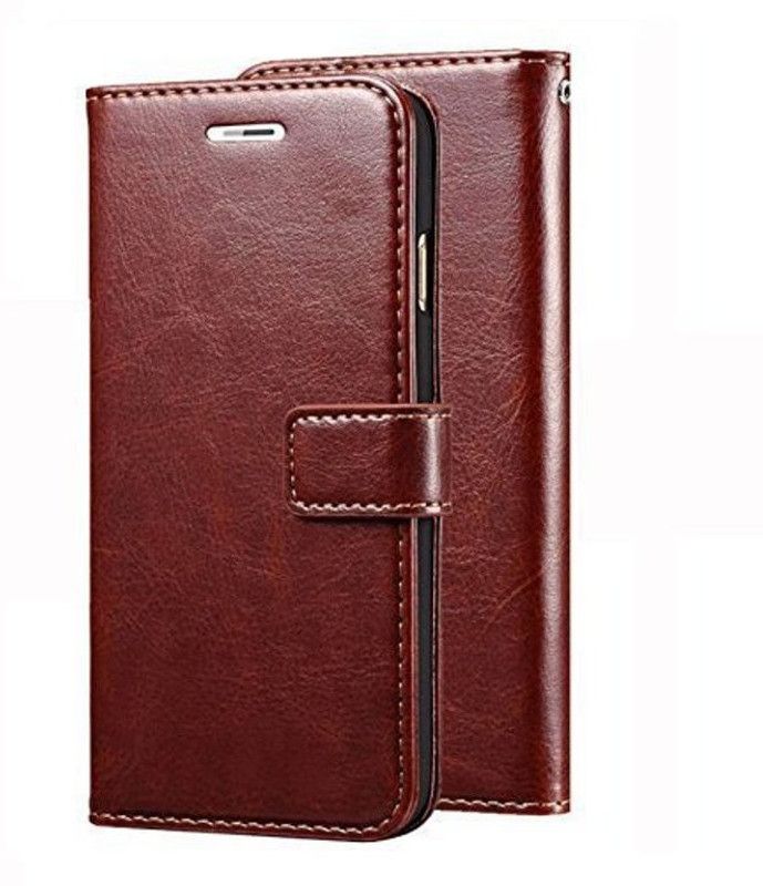 LENIENT Flip Cover for Infinix Hot 9  (Brown, Dual Protection, Pack of: 1)