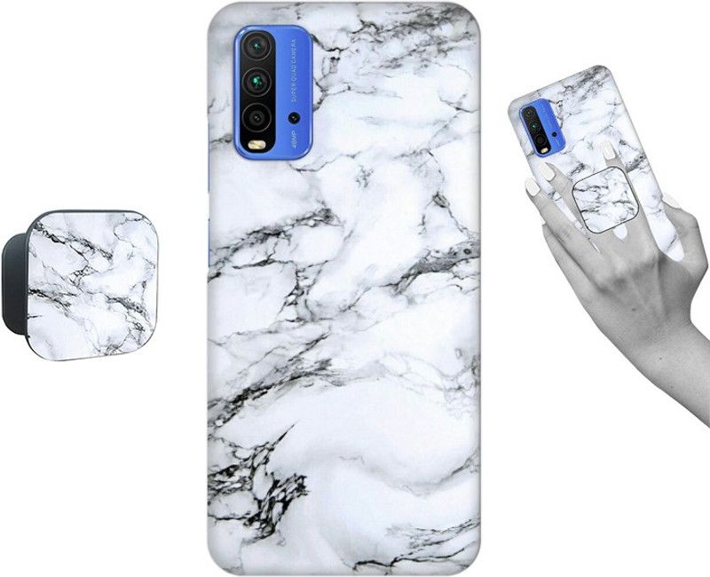 COBIERTAS Back Cover for Mi Redmi 9 Power  (White, Cases with Holder, Pack of: 2)