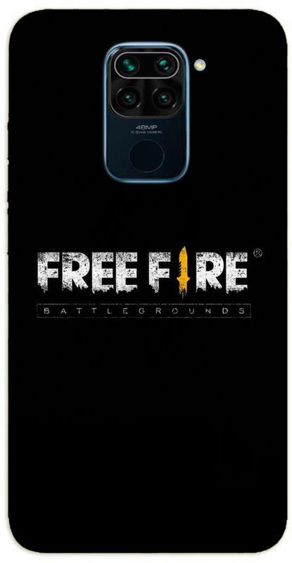 iprinto Back Cover for Mi Redmi Note 9 Free Fire Back Cover  (Black, Hard Case, Pack of: 1)