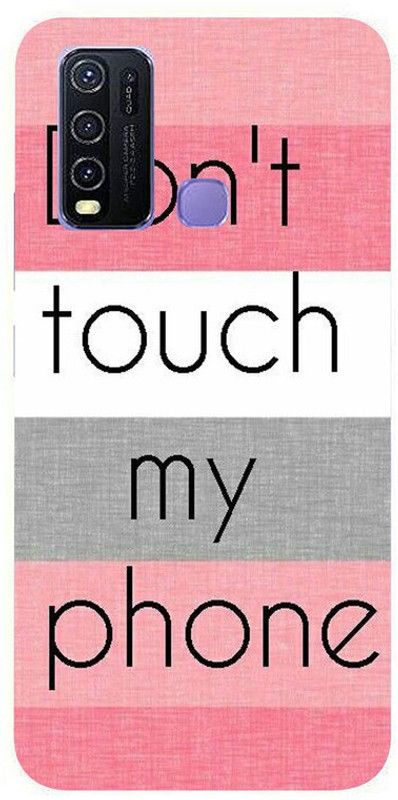 Skyhawk Back Cover for Vivo Y30 Pink Background and Don’t Touch MY Phone  (Multicolor, Waterproof, Silicon)