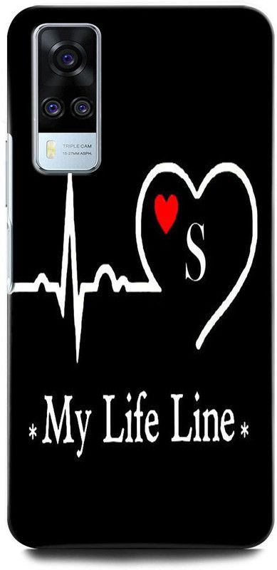 INTELLIZE Back Cover for Vivo Y31 V2036 S, S LETTER, S ALPHABET, MY LIFE LINE S  (Multicolor, Hard Case, Pack of: 1)
