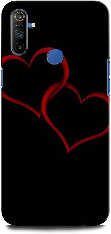 GRAFIQE Back Cover for Realme Narzo 20A LOVE, HEART, BLACK, COUPLE  (Multicolor, Shock Proof, Pack of: 1)