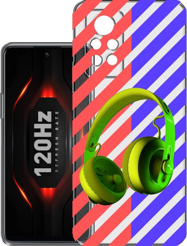 HANIRY Back Cover for Infinix Note 11s / X698 mobile cover | GREEN HEADPHONE | Designer | PNG_42  (Multicolor, Flexible, Silicon, Pack of: 1)