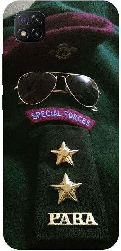THE NARAYANA COLLECTIONS Back Cover for POCO C3-ARMY,STAR,LOVER,FOJI,ATTITUDE  (Multicolor, Hard Case, Pack of: 1)
