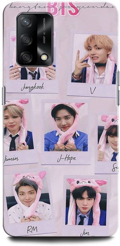 ORBIQE Back Cover for OPPO F19 CPH2219 BTS, V, JUNGBOOK, JIMIN, JIN, BTS ARMY, SINGER, BOY BAND  (Multicolor, Hard Case, Pack of: 1)
