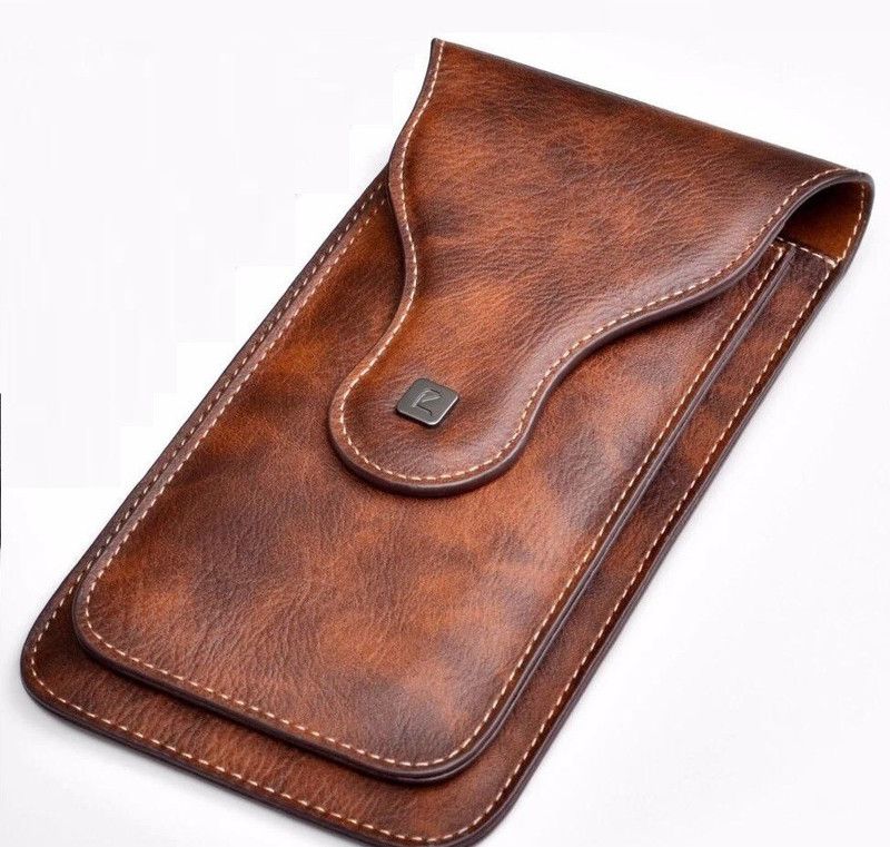 realtech Pouch for Mi Redmi 6A  (Brown, Dual Protection, Pack of: 1)