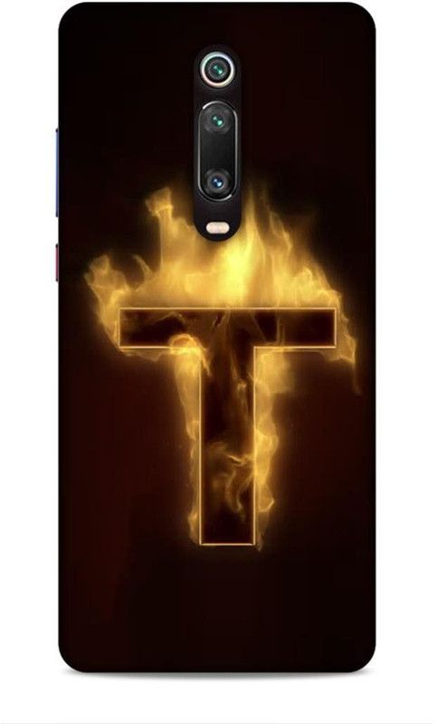 Trinetra Back Cover for Mi Redmi K20 Pro (T / Letter / Alphabet / Name)  (Multicolor, Hard Case, Pack of: 1)