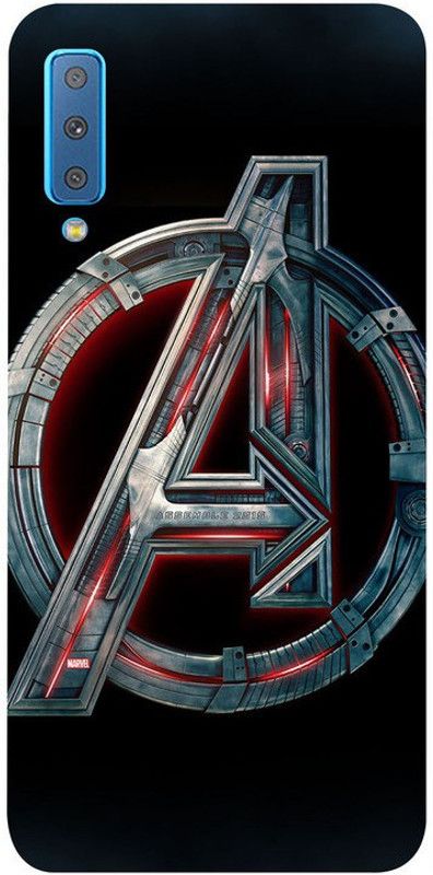 Skyhawk Back Cover for Golden Mask Hard Samsung Galaxy A7 (2018) Avenger Logo  (Multicolor, Waterproof, Pack of: 1)