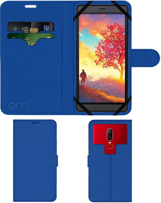 ACM Flip Cover for Karbonn Aura Note Play  (Blue, Cases with Holder, Pack of: 1)