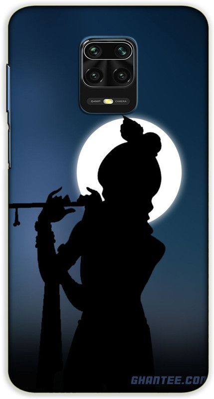 iprinto Back Cover for Redmi Note 10 Lite, Mi Redmi Note 9 Pro Krishna, Kanha Back Cover  (Black, Hard Case)