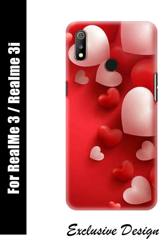 Whippy Back Cover for RealMe 3, RealMe 3i  (Pink, Red, Hard Case)