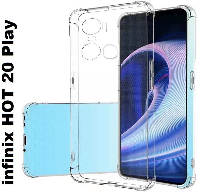 GDBUY Back Cover for Infinix HOT 20 Play, infinix HOT 20 Play  (Transparent, Silicon, Pack of: 1)