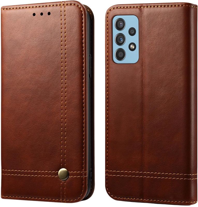 Cubix Flip Cover for Samsung Galaxy A52 / Galaxy A52s 5G  (Brown, Magnetic Case, Pack of: 1)
