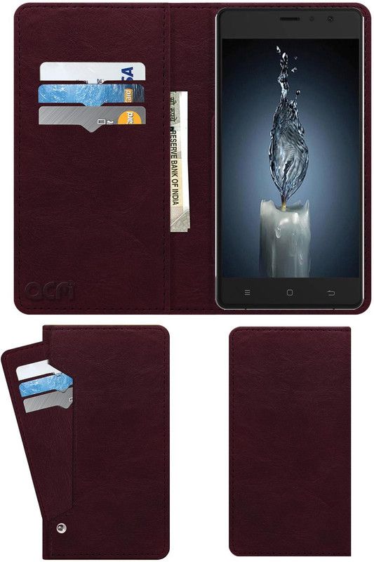 ACM Flip Cover for Zopo Color F1  (Maroon, Cases with Holder)