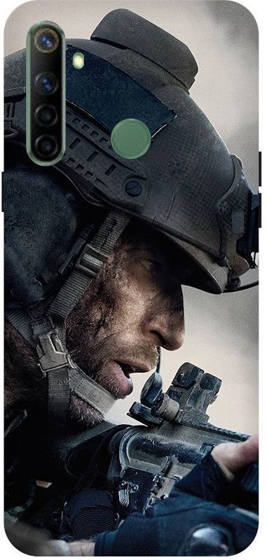 URCHIN Back Cover for Realme5i Army, Soldier, Indian Army, Fighter, Gun, Sqad, Pubg  (Multicolor, Shock Proof, Pack of: 1)