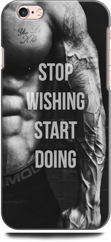 KEYCENT Back Cover for APPLE iPhone 6 GYM, FITNESS, WORKOUT, STOP WISHING START DOING, SPORTS  (Multicolor, Shock Proof, Pack of: 1)