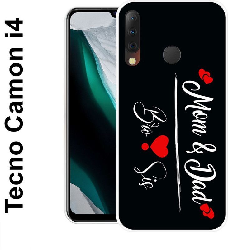 KLC Back Cover for Tecno Camon I4  (Black, White, Silicon)