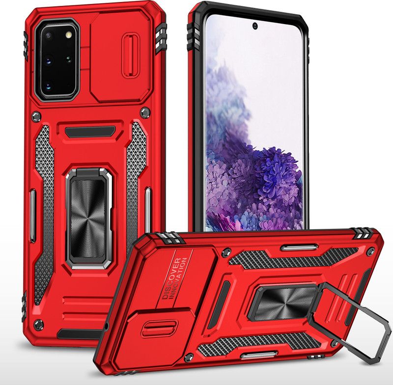 HEAVY DUTY Back Cover for Samsung Galaxy S20+ / Galaxy S20 PLUS  (Red, Dual Protection, Pack of: 1)