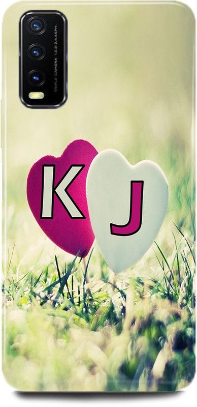 JUGGA Back Cover for vivo Y20G, v2065, K LOVES J NAME,K NAME, J LETTER, ALPHABET,K LOVE J NAME  (Green, Hard Case, Pack of: 1)