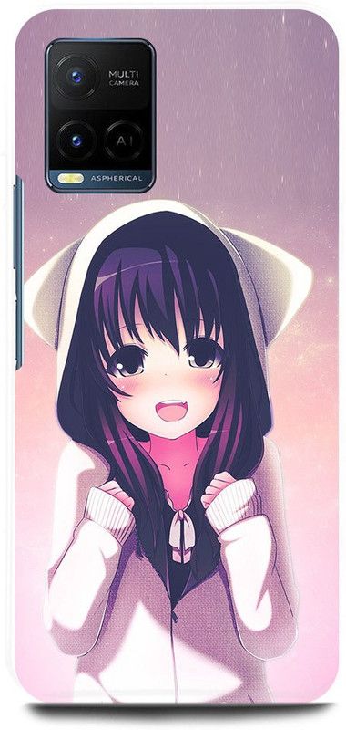 FRONK Back Cover for Vivo Y21  (Pink, Black, Hard Case, Pack of: 1)