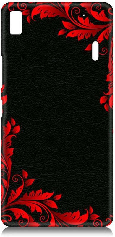 Smutty Back Cover for Lenovo K3 Note - Red Floral Print  (Multicolor, Hard Case, Pack of: 1)