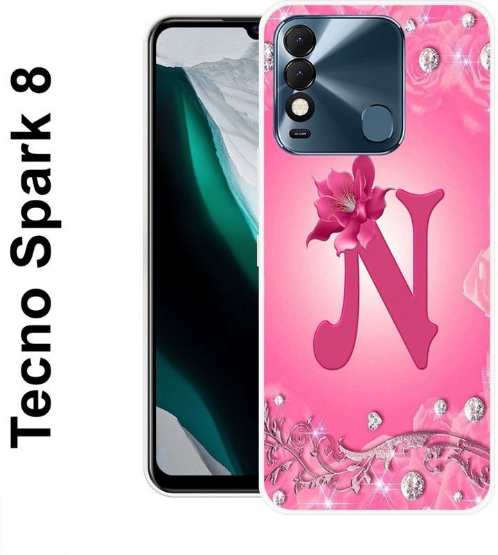 REALKING Back Cover for Tecno Spark 8  (Pink, Grip Case, Silicon)