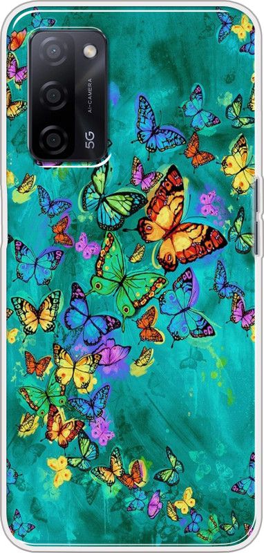 Hansviprint Back Cover for Oppo A53s 5G  (Green, Grip Case, Silicon, Pack of: 1)