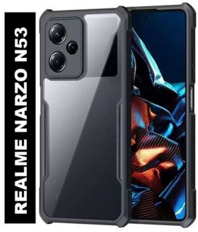 ALONZO Back Cover for Realme Narzo N53, Narzo N53, (IP)  (Blue, Grip Case, Pack of: 1)