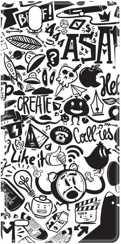 Smutty Back Cover for Sony C4 - Doodle Print  (Multicolor, Hard Case, Pack of: 1)