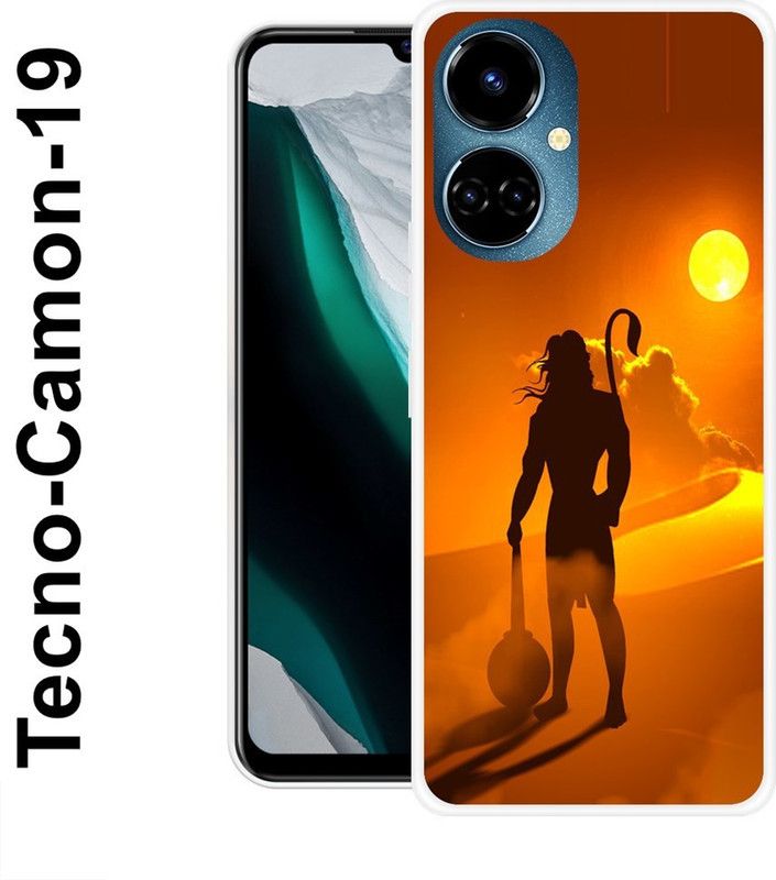 REALKING Back Cover for Tecno Camon 19  (Orange, Yellow, Grip Case, Silicon)