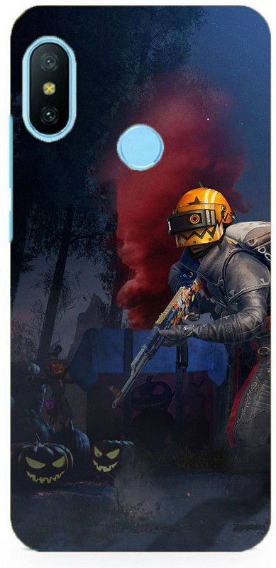 NDCOM Back Cover for MI A2 PUBG Printed  (Multicolor, Hard Case, Pack of: 1)