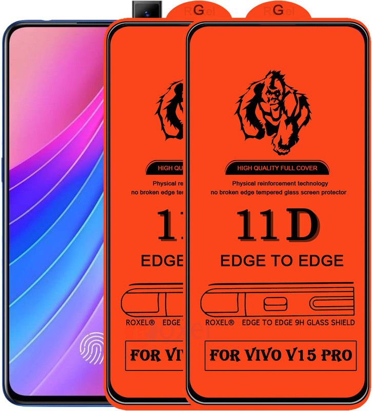 Roxel Edge To Edge Tempered Glass for Vivo V15 Pro  (Pack of 2)