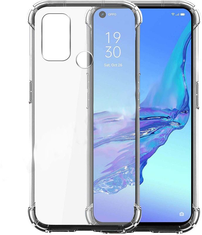 Druthers Bumper Case for Oppo A53  (Transparent, Flexible, Silicon, Pack of: 1)
