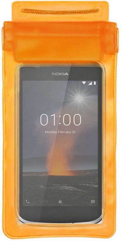 ACM Pouch for Nokia 1  (Orange, Waterproof, Silicon, Pack of: 1)