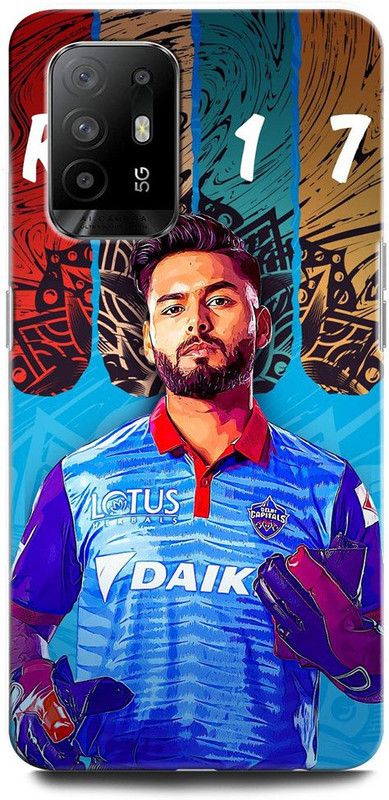 ORBIQE Back Cover for OPPO F19 Pro+ 5G CPH2213 RISHABH PANT, CRICKET, INDIA, INDIANCRICKETCAPTAIN  (Multicolor, Hard Case)