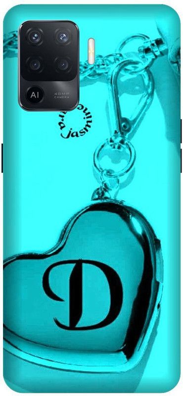 VS PRINT LINK Back Cover for OPPO F19 Pro (4G) , CPH2285 , D letter,D name D word , Printed Back Cover  (Blue, Hard Case, Pack of: 1)