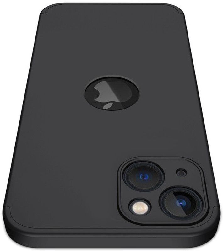 Glaslux Front & Back Case for iPhone 13  (Black, Camera Bump Protector, Pack of: 1)