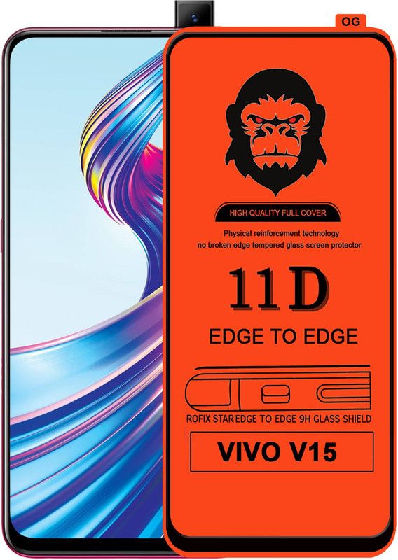 Rofix star Edge To Edge Tempered Glass for VIVO V15  (Pack of 1)