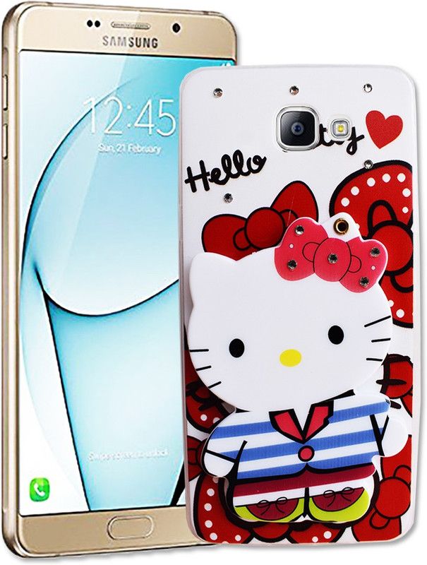 MARSHLAND Back Cover for Fancy Creative 3D Cartoon Hello Kitty with Makeup Mirror Soft Silicon, Samsung Galaxy A9 Pro  (Multicolor, 3D Case, Silicon, Pack of: 1)