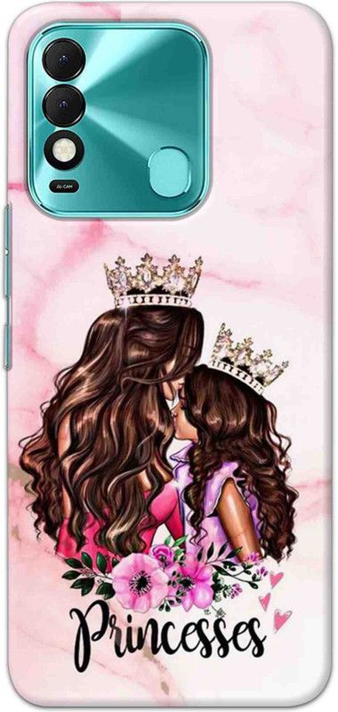 NDCOM Back Cover for Tecno Spark 8 Girl Princess Printed  (Multicolor, Hard Case, Pack of: 1)
