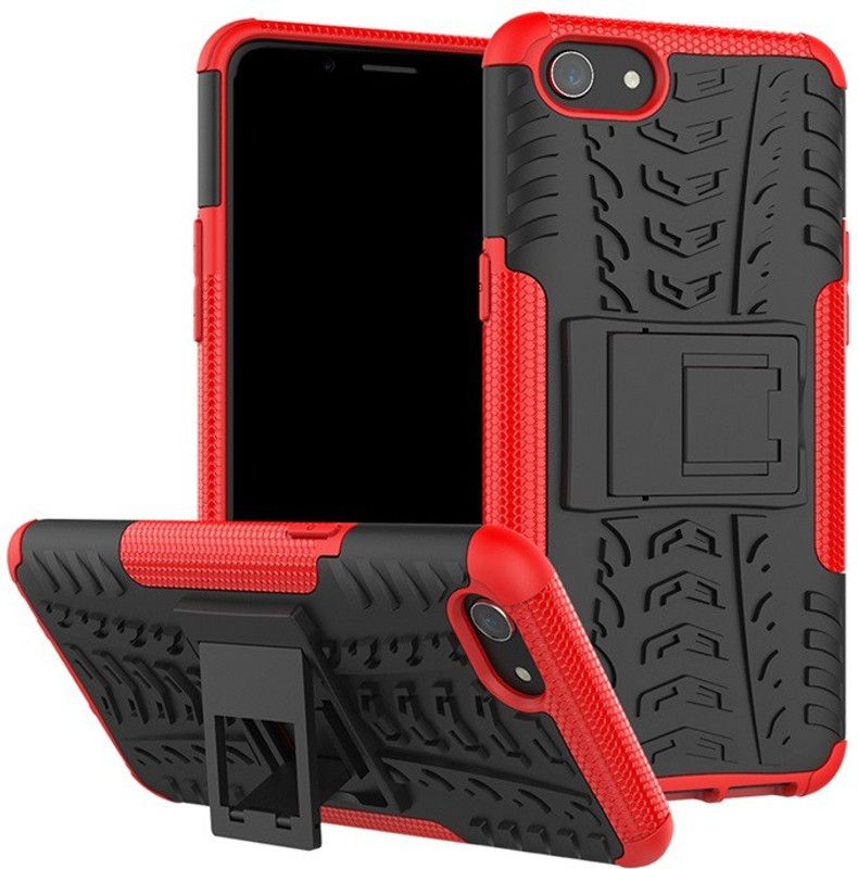 MOBIRUSH Back Cover for Oppo A83  (Red, Rugged Armor, Pack of: 1)