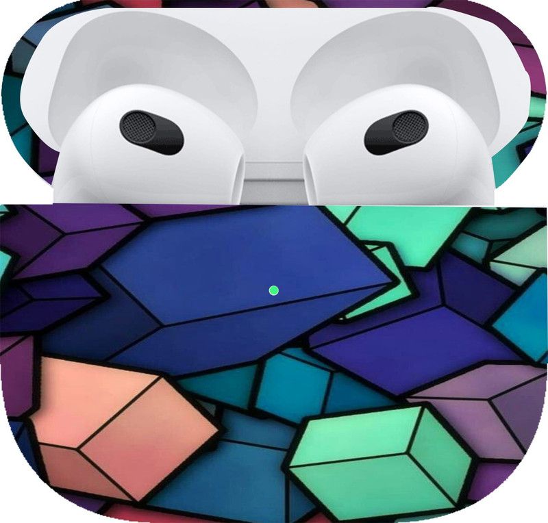 Skins HUB Colours Cubes 1 Skin For Air Pods 3 Type-1, Colours Cubes 1, Air Pods 3 Type-1 Mobile Skin  (Colours Cubes 1 Skin With Super matte finish)